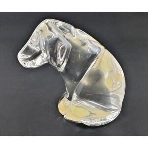 NICE! Vintage Atlantis Lead Crystal Figurine Basset Hound Dog FREE SHIPPING!